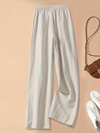 High-Waist Linen Pants – Lightweight, Breathable