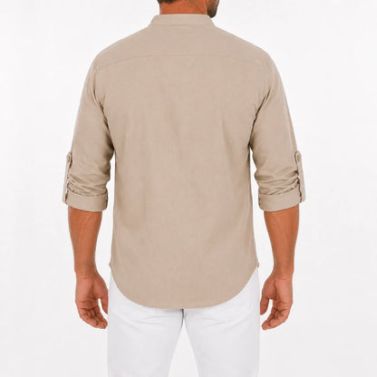 Caspian Men’s Relaxed-Fit Lace-Up Shirt