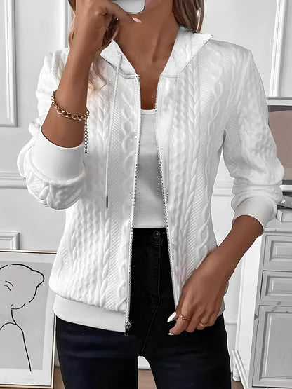 Zip Up Hooded Sweatshirt Jacket