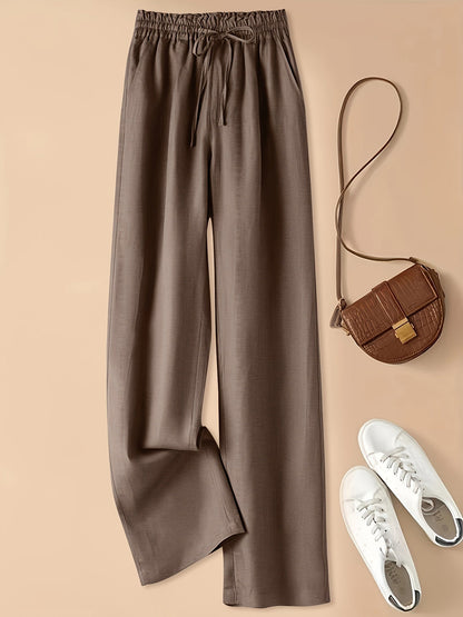 High-Waist Linen Pants – Lightweight, Breathable
