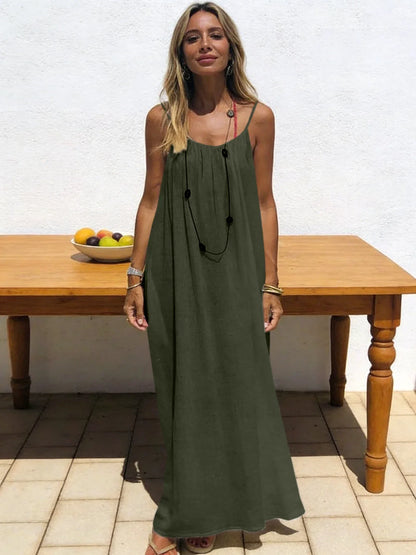Tie-Strap Backless Maxi Dress
