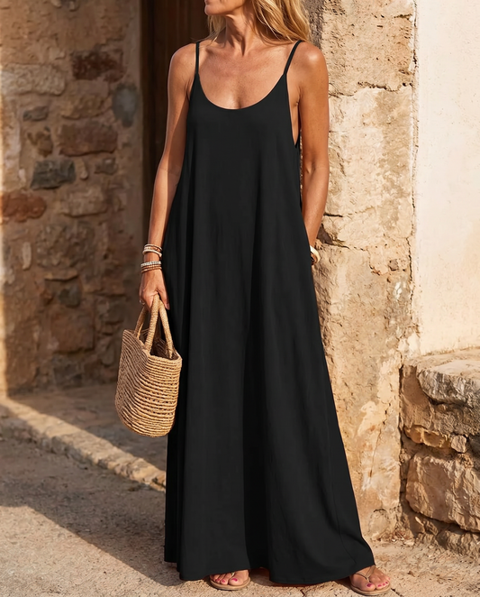 Tie-Strap Backless Maxi Dress