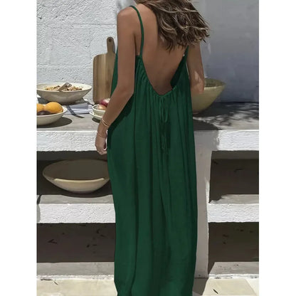 Tie-Strap Backless Maxi Dress