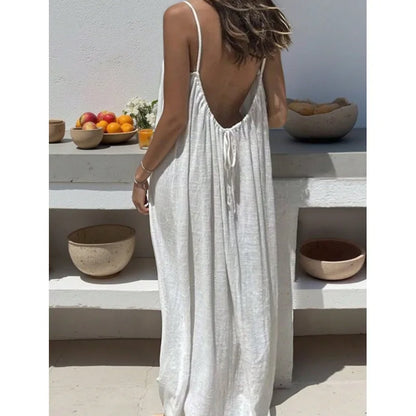 Tie-Strap Backless Maxi Dress