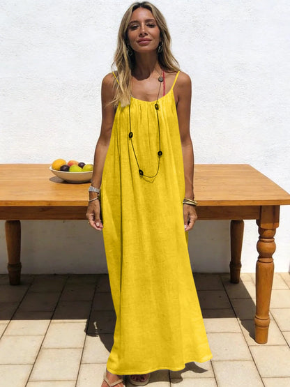 Tie-Strap Backless Maxi Dress